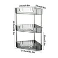 thumbnail image 3 of Mecorevxz Kitchen 3 Tier Shelf Countertop Corner Triangular Spice Hanging Shelf Corner Storage Wall Mounted Hole-Free Shelf, 3 of 7