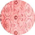 thumbnail image 1 of Ahgly Company Indoor Round Abstract Red Contemporary Area Rugs, 7' Round, 1 of 4