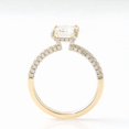 thumbnail image 5 of solitaire jewels Art Deco 3CT Emerald Moissanite Hidden Halo Engagement Ring For Women with 3D Pave Diamond Shank, 14K Yellow Gold, 5 of 7