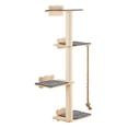 thumbnail image 1 of Cat Tree VEVOR de 4 niveles con estante montado en la pared y tablas de saltar, 1 of 9