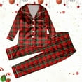 thumbnail image 2 of KHONTS Family Plain Printed Plus Size Christmas Pajamas Sets Long Sleeve Pjs Set Party Sleepwear Button-Down Loungewear Sets C-Kids 160, 2 of 4
