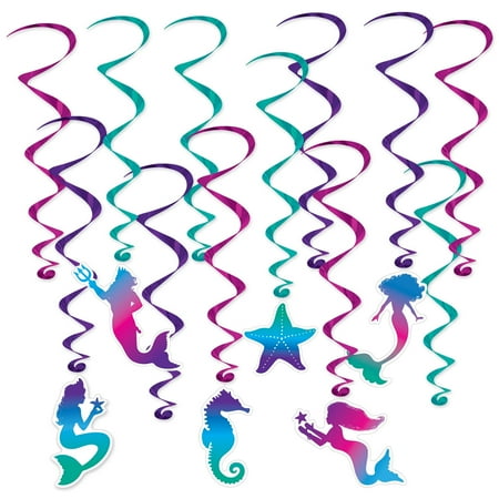 Beistle - Mermaid Whirls - 17½"-29½" - Pack of 6