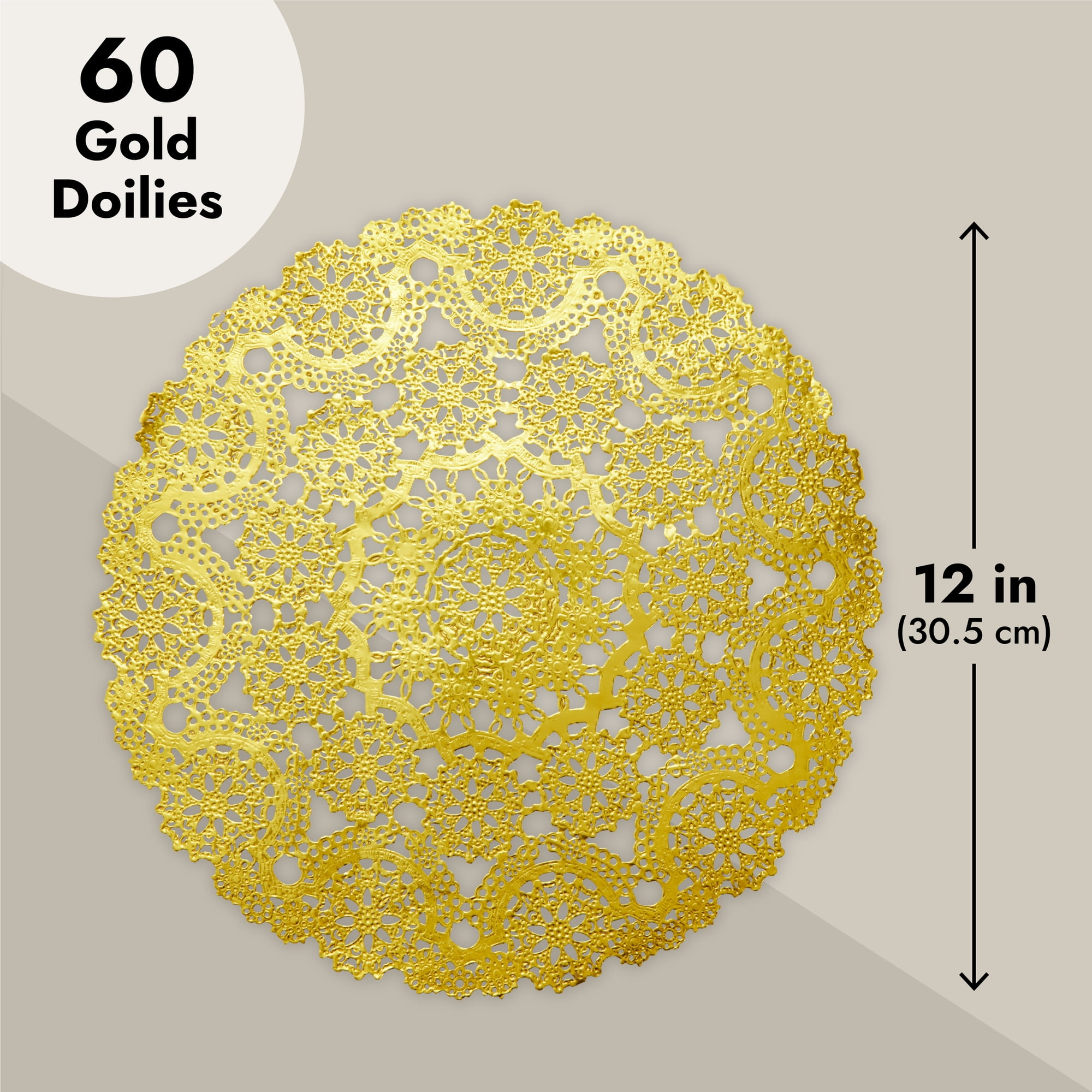 Assorted Sizes Gold Paper Doilies - Crafts for Kids and Fun Home Activities