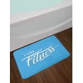 thumbnail image 2 of Fitness Bath Mat, I Like Fitness Sports and Work Out Athletic Lifestyle Theme Exercise Health, Non-Slip Plush Mat Bathroom Kitchen Laundry Room Decor, 29.5 X 17.5 Inches, Pale Blue White, Ambesonne, 2 of 2