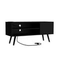 thumbnail image 5 of Cozy Castle TV Stand for 50 Inch TV, Modern TV Console with Shelf and Door, Entertainment Center, Black, 5 of 10