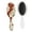 White-439, variant on Autumn Leaves Hair Brush, Vintage Floral Detangling Paddle Brush with Wildflower and Butterfly Illustration, Soft Bristle Comfortable Grip Brush