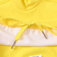 thumbnail image 5 of TANBOM Men's Polyamide Boxer Swim Trunks Adjustable Drawstring Breathable Lightweight Black Blue Yellow 2XL, 5 of 6