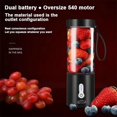 thumbnail image 2 of 530ML Powerful Portable Blender, USB Type-C Rechargeable Fruit Mixer Machine Mini Juicer Blender Cup, 2 of 8