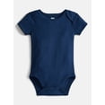 thumbnail image 2 of Wonder Nation Baby Boys' Solid Bodysuit with Short Sleeves, 3-Piece, Sizes 0M-24M, 2 of 4