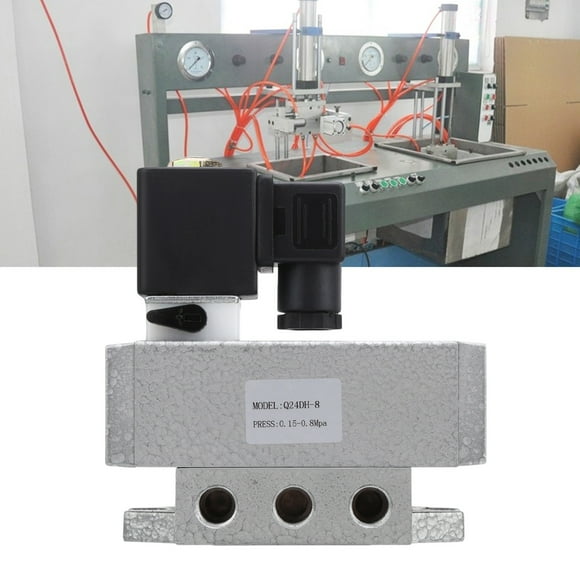 Válvula Válvula Solenoide Eléctrica G1/4in 2 Posiciones Válvula Direccional De Control única Cuadrada De 4 Q24DH-8