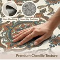 thumbnail image 6 of ODIKA 8'x10' Washable Area Rug Durable, Non-Slip Vintage Layout Distressed Scroll Border Cream Farmhouse Boho Large Refined for Living Room, Under Sectional, Family, 6 of 7