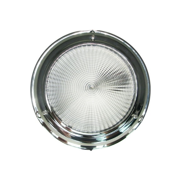 Pactrade Marine Boat 5" Lens Accent Dome Light Stainless Steel 304 with Rocker Switch for Marine, Boat, RV, Pontoon, Truck