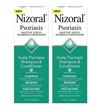 Nizoral Scalp Psoriasis Shampoo & Conditioner, 11 oz (Pack of 2)