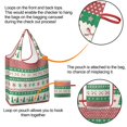 thumbnail image 4 of 5 Pack Foldable Shopping Bag,Green Christmas Tree and Snowflake Pattern Reusable Grocery Bags with Pockets,Large Reusable Tote Bags with Handles Waterproof & Lightweight, 4 of 6