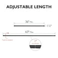 thumbnail image 2 of Matte Black Adjustable Tension Shower Rod, No Drill, Expandable 36-63 in., 2 of 11