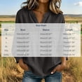 thumbnail image 3 of cfhntfmh Tops for Women V Neck 3/4 Sleeve Blouse Fashion Hollow out Shirts Loose Fit Button up Spring Fall Clothes (Dark Gray,Large), 3 of 5