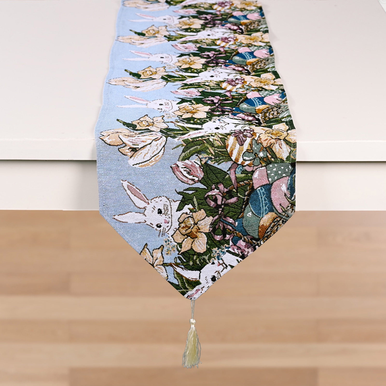 Kiplyki Easter Decorations Knitted Cloth Table Runners Creative Easter