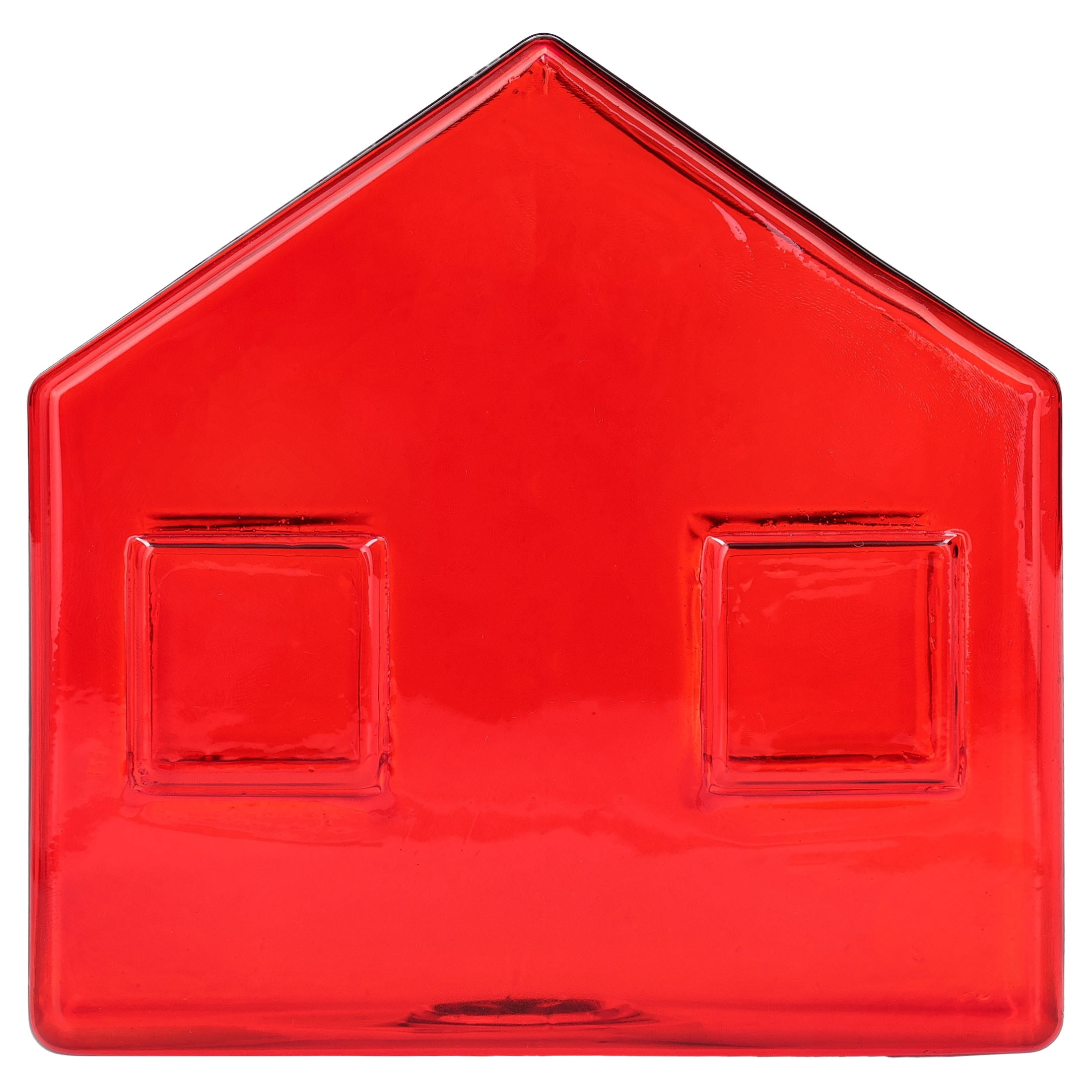 Glass House Christmas Decoration, Red, 5", by Holiday Time