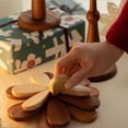 thumbnail image 4 of Injueey Posavasos de madera elegantes para una experiencia gastronómica elegante Tapetes de de madera Posavasos de madera Posavasos de madera Cocina y Comedor estilo luna, 4 of 6