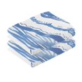 thumbnail image 2 of Waves Blue White Line Hand Towel Bath Towels Face Towels Cotton Absorbent for Home Hotel Spa Swimming Yoga Sports Decorative Towel Set of 2, 2 of 8