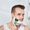 thumbnail image 2 of Practical Men's Manual Shaver with Rubber Handle 7 Layer Blading Men's Grooming Tool 5 Additional Blading Included, 2 of 9