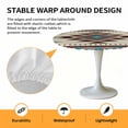 thumbnail image 6 of Boho Tribal Geometric Elastic Fitted Round Table Cover Aztec Southwestern Waterproof Outdoor Tablecloth for Holiday Party, Picnic, Patio & Dining Fits Tables Up to 55"-60", 6 of 8