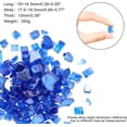 thumbnail image 2 of 1 caja de vidrio para fuego, vidrio templado reflectante azul, chips de 300 g, vidrio para fogatas, grava y cuentas de vidrio., 2 of 7