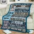 thumbnail image 4 of to My Son Blanket 80"x60", Son Gifts from Mom, Birthday Gifts for Son Gift for Valentines Day Christmas Graduation Fathers Day, Mother to Son Gifts Throw Blankets, Gifts for Adult Son, 4 of 6