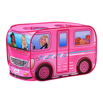 Barbie Dream Camper Pop-up Indoor Play Tent with Carrying Case, Strong Polyester Material & Durable St | Children 3+ Years