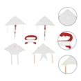 thumbnail image 3 of 4 Sets Blank Polyester Kite with Kite Line DIY Kite Making Kit for Children, 3 of 8