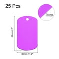 thumbnail image 2 of Aluminum Blank Tags Metal ID Tags Purple for Decoration, Engraving and Stamping, Pack of 25, 2 of 7
