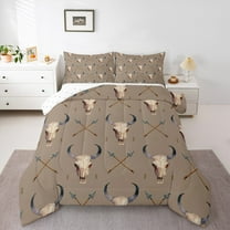 Castle Fairy Bull Skull Western 3-Piece Full Comforter Set