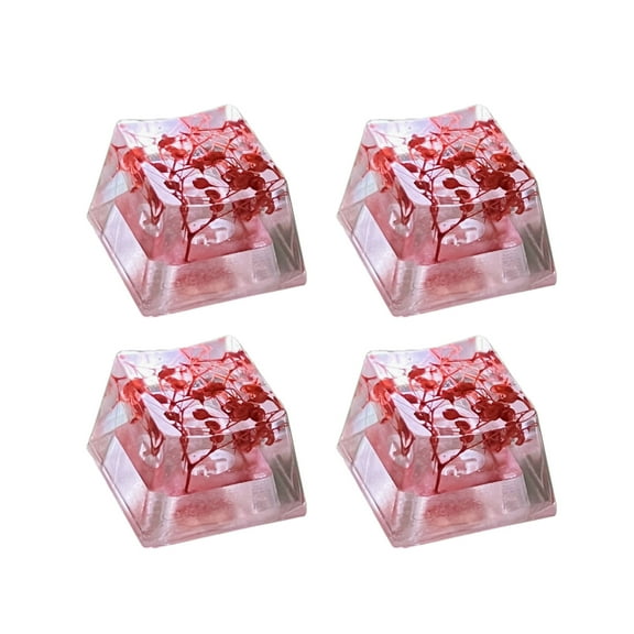 Only Keycap, Leaves Dry Flowers Pattern Translucents Keycap ESCs Keycaps for Mechanical Keyboards Installation