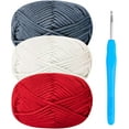 thumbnail image 1 of Thick Yarn for Crochet Cotton Yarn for 4 x 100g for Beginners Crochet Wool Knitting Yarn, 1 of 5