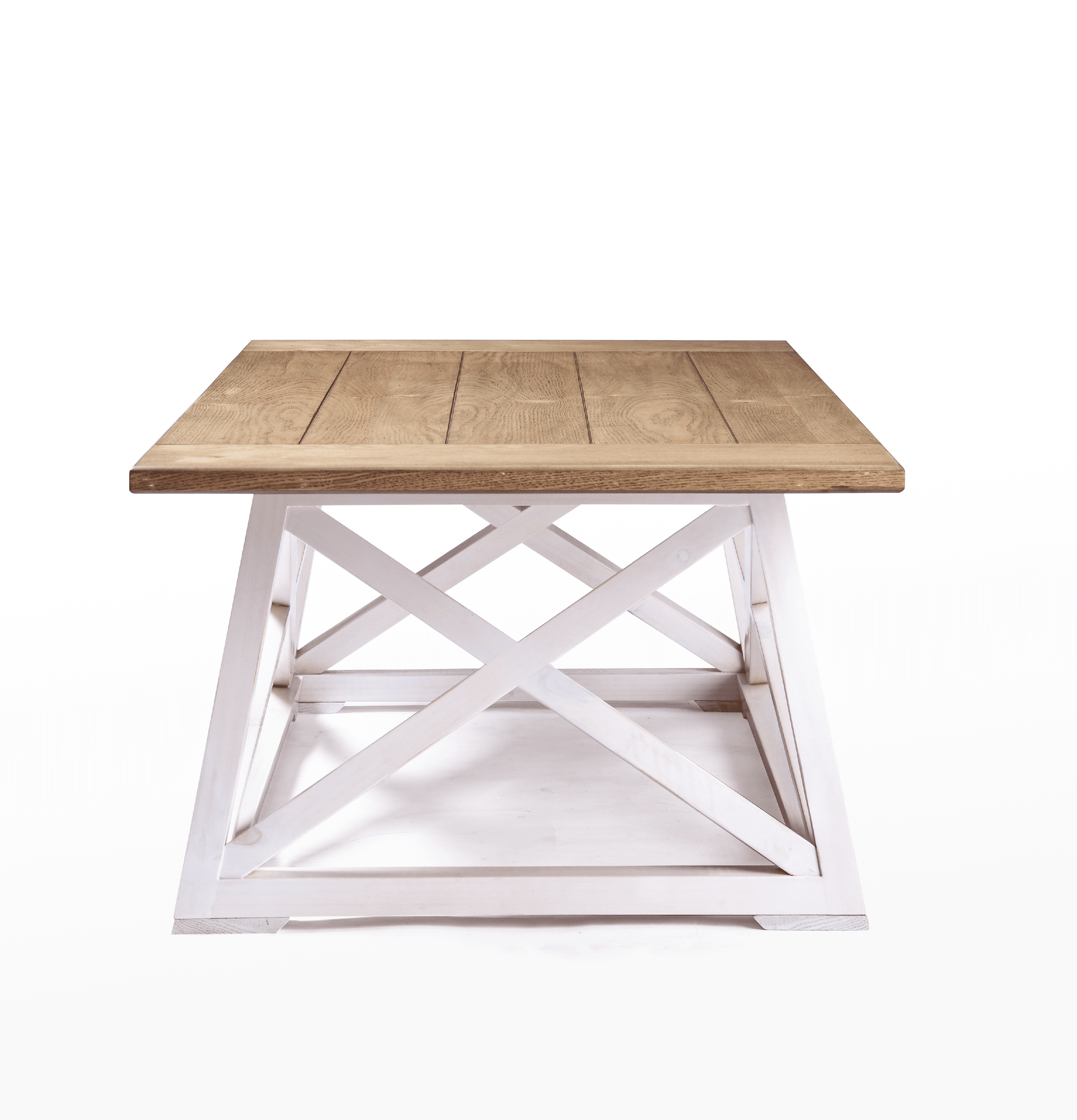 Posh Pollen Finley Costal Two-Tone Ash Wood Rectangle Coffee Table