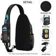 thumbnail image 3 of Sling Backpack,Mystical Halloween Pattern Crossbody Bag with Water Bottle Holder,Waterproof Sling Bag for Men/Women with Chest Phone Holder for Hiking,Travel, 3 of 6