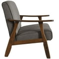 thumbnail image 4 of Castle Place Mid-Century Upholstered Linen Loveseat, Dark Grey, 4 of 7
