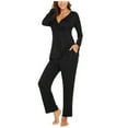thumbnail image 2 of Celivon Womens Maternity Nursing Pajama Set Breastfeeding Sleepwear Set, 2 of 2