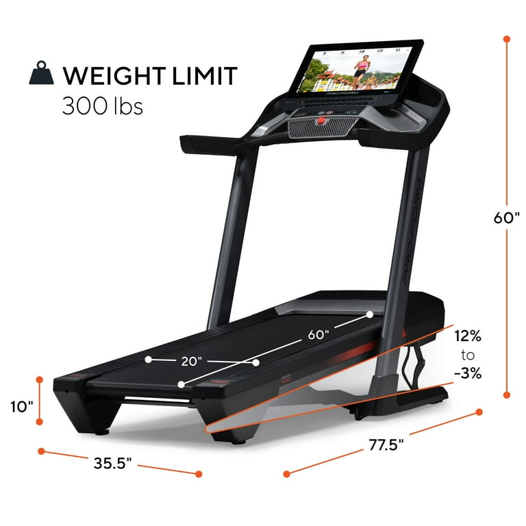ProForm Pro 9000 Jogging Walking Treadmill with 22 Touchscreen Folding Design Walmart