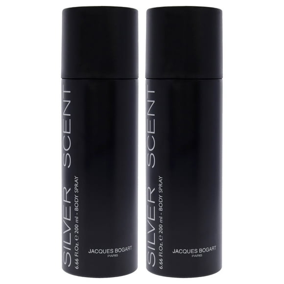Perfume Jacques Bogart Silver Scent para hombre, 200 ml, paquete de 2