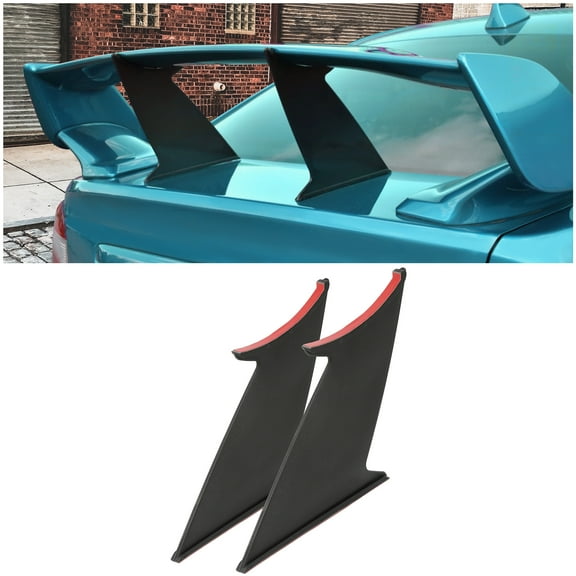 KOJEM Spoiler Wing Stabilizer 2PCS for 2015-2021 Subaru Impreza WRX STI Sedan Rear Trunk Boot Lip Spoiler Wing Stiffi Support