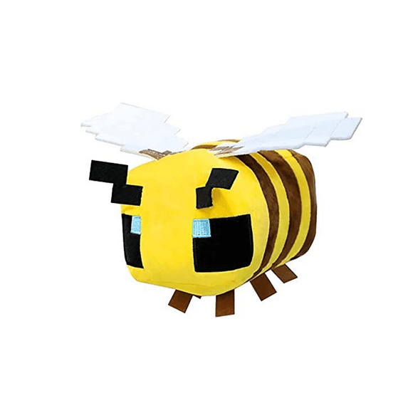 QUETO Minecraft Yellow Bee Game Périphérique Peluche Jouet Poupée Cadeau pour enfant, Abeille Peluche 7.9-in Character Dolls, Doux, Cadeau de collection pour les fans de 3 ans et plus, 1 paquet