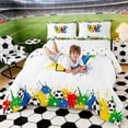 thumbnail image 3 of Erosebridal Splash Soccer Letter W Queen Comforter Set, Sport Bedding Comforter Set for Boys and Girls, Polka Dots Reversible 3-Piece, 1 Comforter and 2 Pillowcases, 3 of 6
