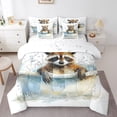 thumbnail image 1 of Erosebridal Shower Raccon Bedding Sets Twin Size,Cute Wildlife Comforter Sets with Sheets,Kids Room Decorative,Reversible,7pcs, 1 of 5