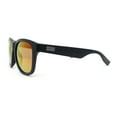 thumbnail image 3 of Mens Kush Color Mirror Lens Round Horn Rim Sport Plastic Sunglasses Matte Black - Fuchsia Mirror, 3 of 4