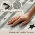 thumbnail image 6 of ODIKA 9'x12' Washable Area Rug Under Layered Door Stripe Bold Doormat Stars Checkered Farmhouse Grid for Dining Room, Basement, Large Office, Non-Slip Chair-Friendly, 6 of 7