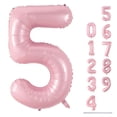 thumbnail image 1 of Globo de aluminio Lingqiang, número 5, 40 cm, rosa claro, para fiesta, 1 of 8