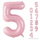 thumbnail image 1 of Globo de aluminio Lingqiang, número 5, 40 cm, rosa claro, para fiesta, 1 of 8