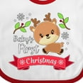 thumbnail image 4 of Inktastic Baby's First Christmas Cute Reindeer Boys or Girls Baby Bib, 4 of 4