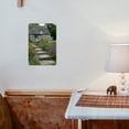 thumbnail image 3 of [Vintage Appeal] Charming Vintage Lavender Cottage Tin Sign - 8"x12" Iron Wall Decor, Rustic Flower Bed Display with Thatched Roof & Lush Garden Scene for Home & Kitchen, 3 of 8
